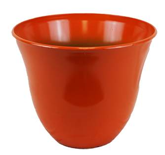 13 x 10.5 Baby Bell Planter Orange Gloss - 12 per case - Decorative Planters